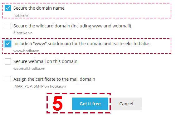 Hướng dẫn cài đặt SSL miễn phí trên Plesk (Bước 3.3)