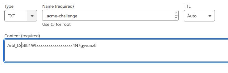 Thêm bản ghi TXT để xác thực tên miền khi đăng ký SSL miễn phí