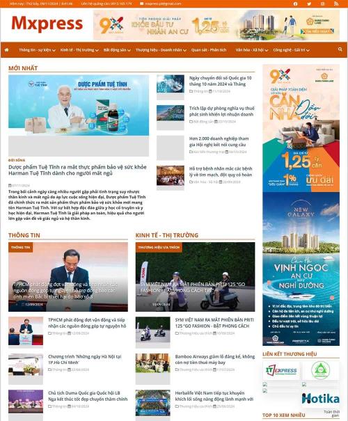 Mẫu web tin tức, báo chí, tạp chí