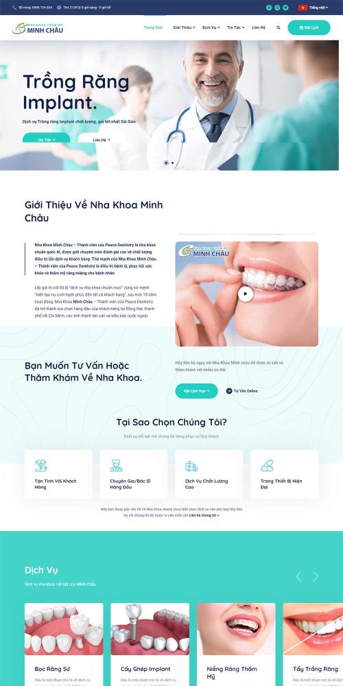 Mẫu web nha khoa - dịch vụ Y tế