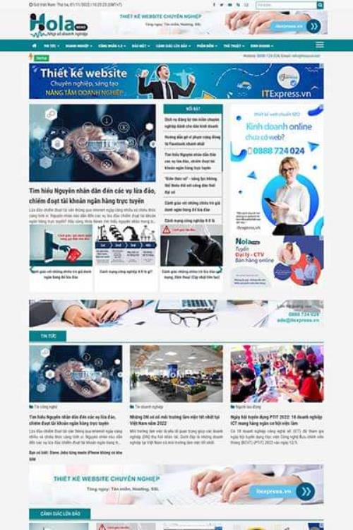 Mẫu web tin tức - báo chí